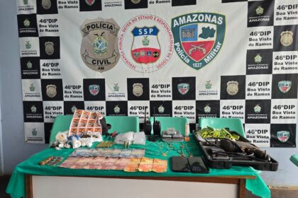 Mãe e filho são presos por envolvimento com tráfico de drogas e organização criminosa, em Boa Vista do Ramos