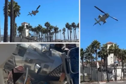 Helicóptero cai em hotel da Califórnia e deixa cinco feridos