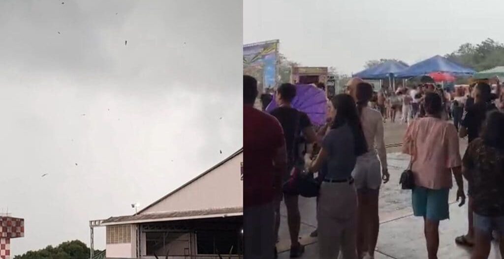 Ventania causa destelhamento na Base Aérea de Manaus