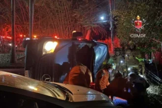 Van com 18 atletas da equipe de ginástica de SP capota em Brasília