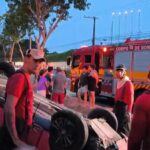 Vídeo: capotamento deixa dois mortos e feridos na Avenida do Turismo em Manaus