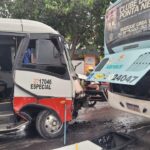 Vítimas são resgatadas após colisão entre micro-ônibus e ônibus na Cidade Nova, em Manaus