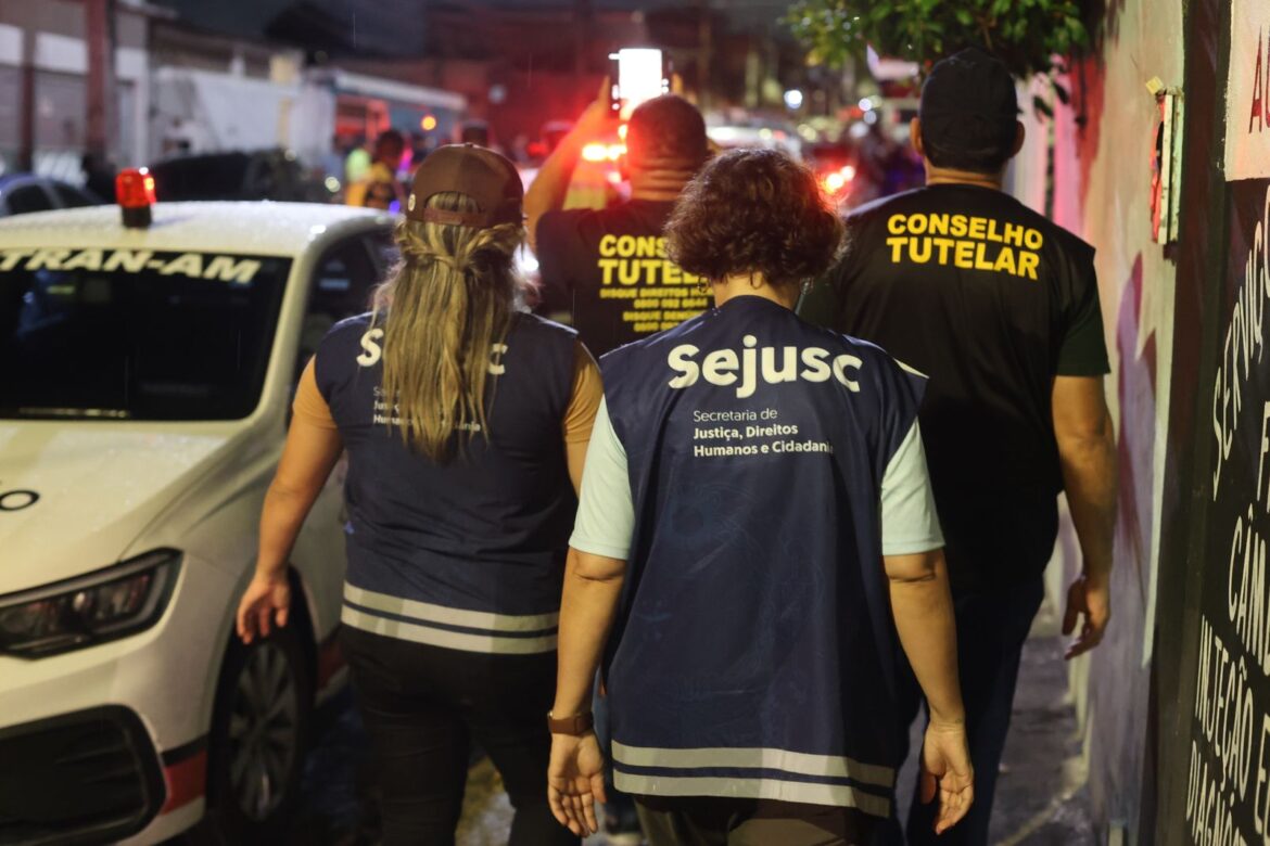 Sejusc acolhe 17 adolescentes durante ação integrada na zona centro-oeste de Manaus