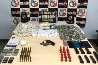 Homem é preso com mais de 5 mil porções de drogas, arma de fogo e munições na zona norte de Manaus