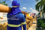 Obra da Águas de Manaus interdita temporáriamente trecho da avenida Coronel Teixeira