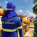 Obra da Águas de Manaus interdita temporáriamente trecho da avenida Coronel Teixeira