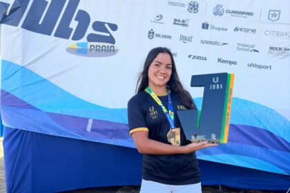 Nadadora amazonense é ouro dos JUBs Praia 2026, no Espírito Santo