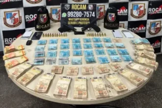 Rocam apreende R$ 104 mil em espécie e duas pistolas dentro de Hilux na zona Leste de Manaus